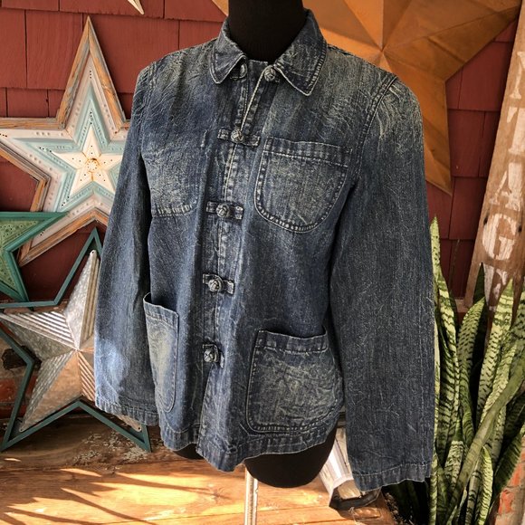 Womens Ralph Lauren - Lauren Jeans Co Denim Jacket Hard To Find Design Size M